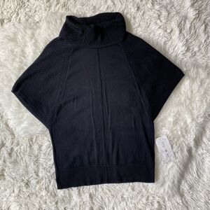 NWT Leo & Nicole Black Bamboo Cap Sleeve Sweater, Size L
